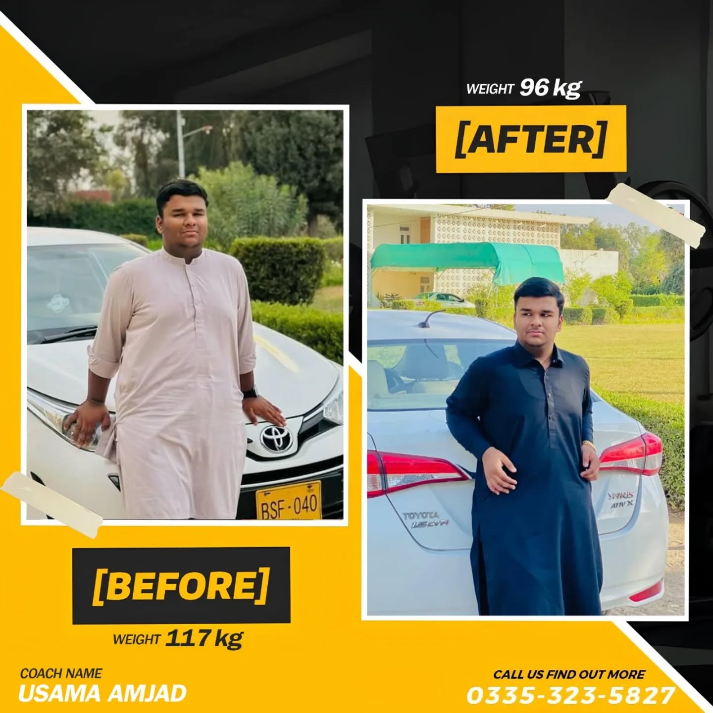 V-Fit Gym before and after transformation 1